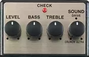 独立したBASS、TREBLEの各ツマミで更にアンプ・サウンドの表現が可能