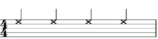 ハイハットオープン楽譜