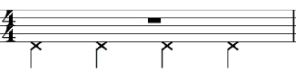 フットハイハット楽譜