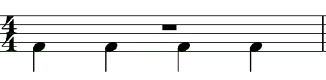 バスドラム楽譜