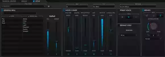 VOCALOID5設定
