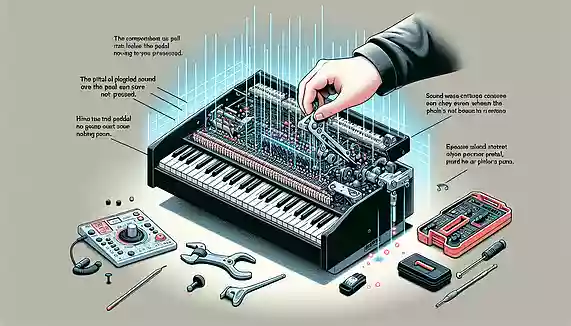 【電子ピアノ・キーボードのペダル極性】ペダルを踏んでいないのに音が伸びる時の対処