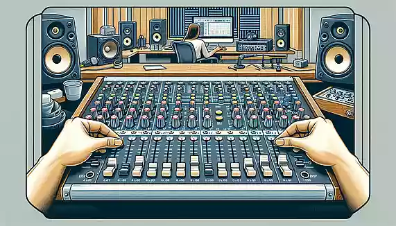 音楽スタジオにあるミキサーの正しい使い方