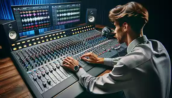 音楽スタジオにあるミキサーの正しい使い方