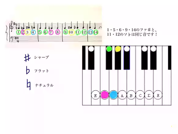 シャープ、フラット