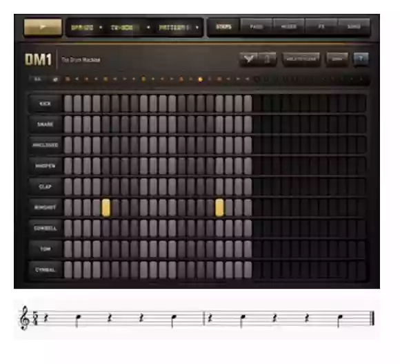 5拍子メトロノーム設定（DM1設定）