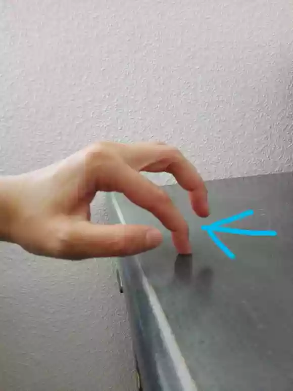 指先（図示）