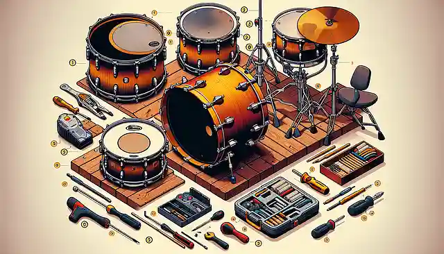 バスドラムヘッドの交換方法。ドラムメンテナンスの基礎知識