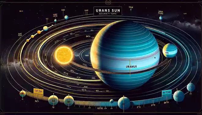 天王星が太陽の周りを一周するのにかかる時間は?