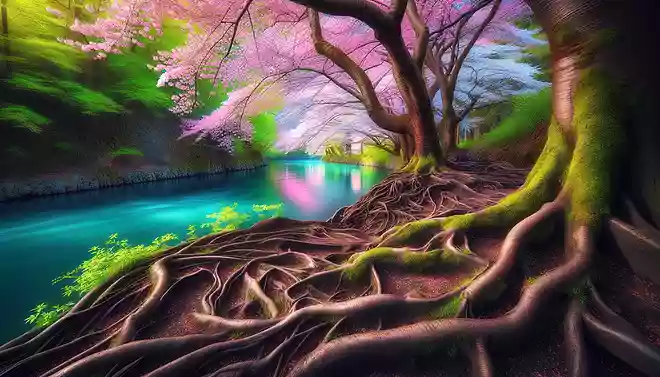 川の堤防によく桜が植えられているのは地盤を強めるため