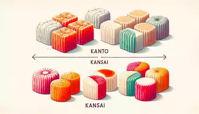 関東と関西でひなあられの味が異なる