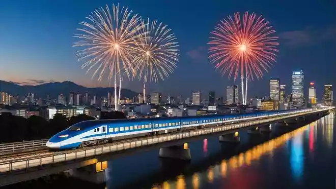 2024年、北陸新幹線延伸を記念して6年ぶりに花火大会がおこなわれたのはどこでしょう?