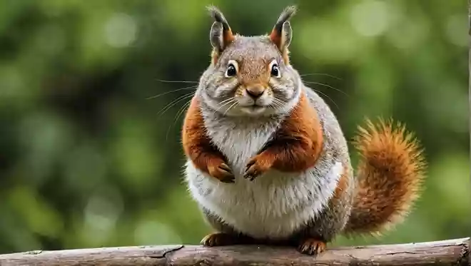 しっぽがふさふさしでぽんぽこお腹が太鼓のような動物は何でしょう?