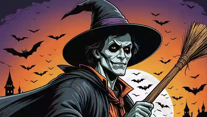 ハロウィンの仮装でもよく見かける、黒い帽子でほうきに乗って空を飛ぶのは誰でしょう?