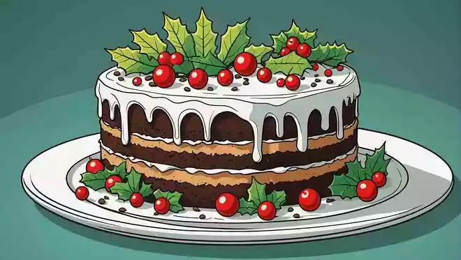 クリスマスに食べるケーキで、でブッシュドノエルという名前のケーキは何に似ている形をしているでしょうか?