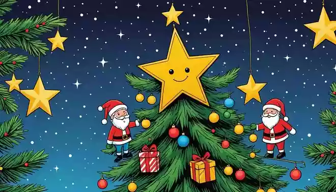 クリスマスツリーで見かけるてっぺんの星は何という?