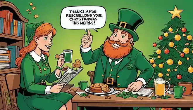 Thanks for rescheduling your Christmas break to March so you could work this holiday season. Merry St. Patrick’s Day!