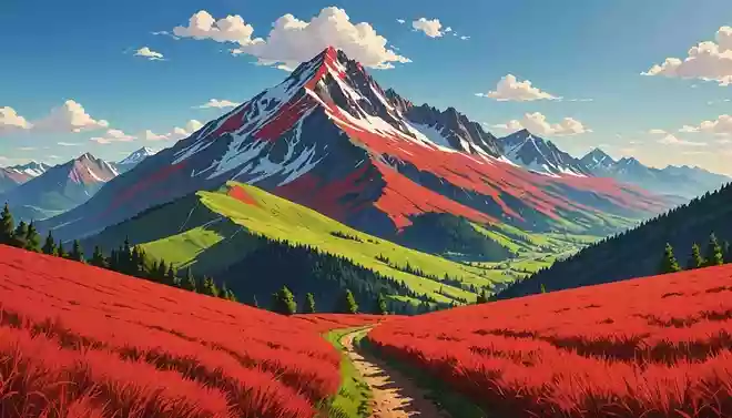 三月や 茜さしたる 萱の山