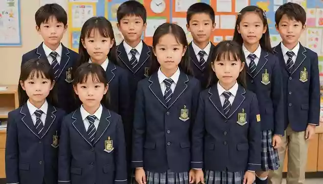 制服を着ている小学生は約2割程度