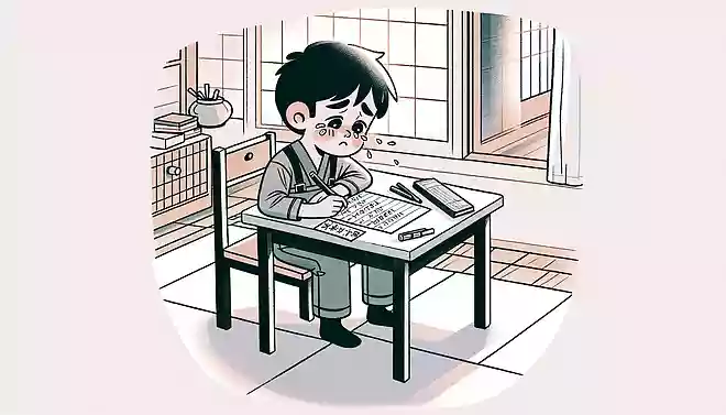 この子なかなかカタカナ書けなかったな、泣かなかったかな?
