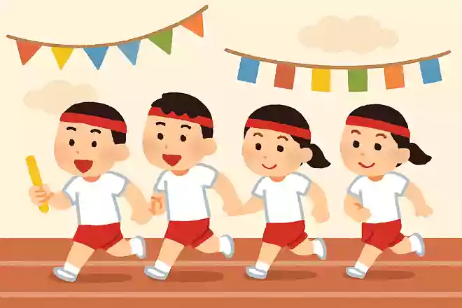 安心してください、まっすぐ走りますよ（徒競走）