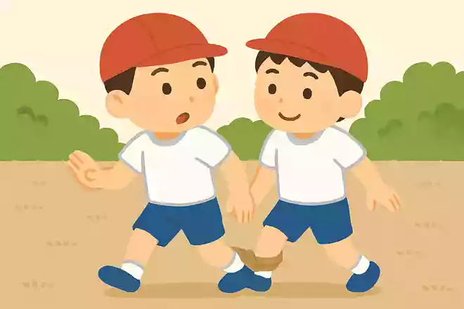 先頭の人は後ろの人が折り返すのを確認しながらスピードダウン