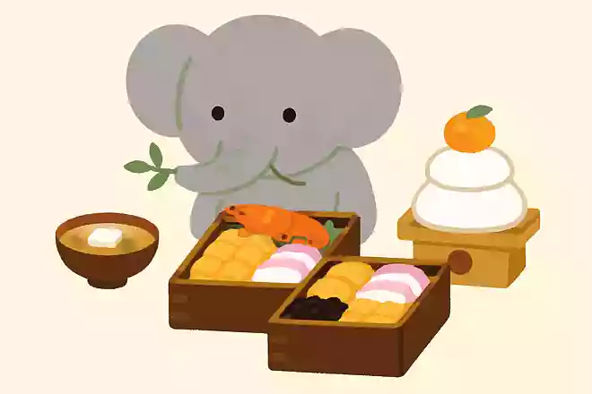 ゾウがお正月に食べるものといえば何でしょう?