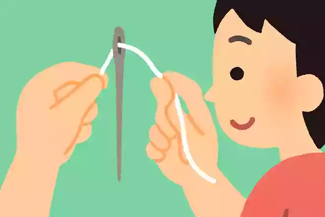 針に糸を通しやすくなる背景色があります。何色でしょうか?