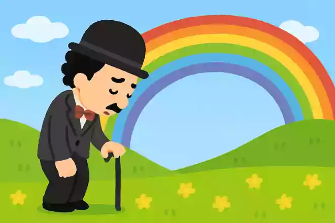 下を向いていたら、虹を見つけられないよチャーリー・チャップリン