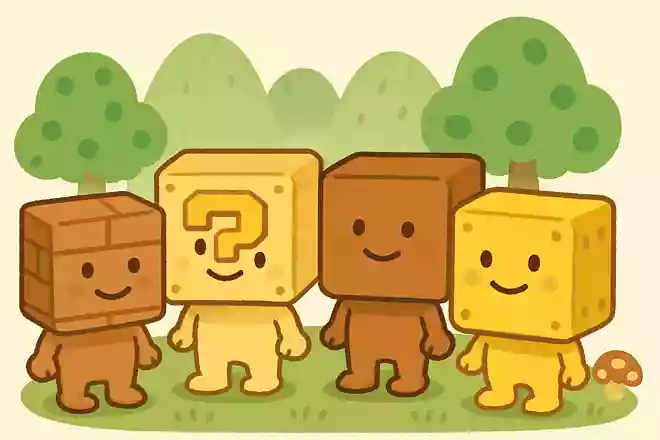 『スーパーマリオ』シリーズのブロックはもともとキノコ王国の住人だった