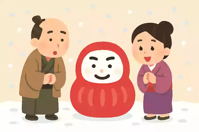 江戸時代の雪だるまは「だるま」の形をしていた。