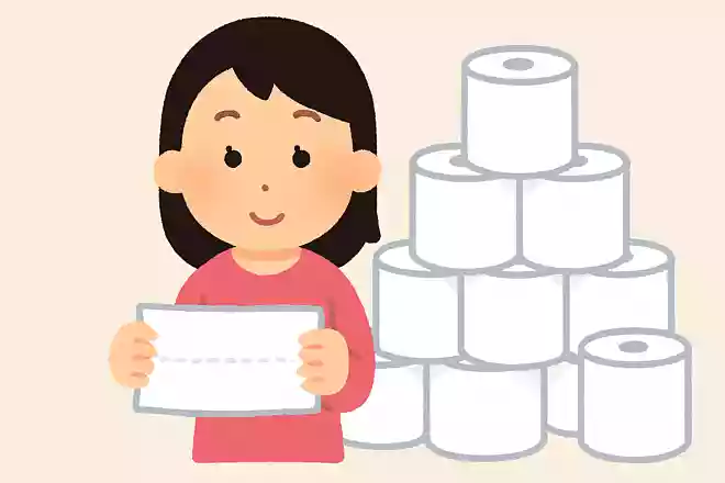1日あたりの女性のトイレットペーパーの平均使用量は?