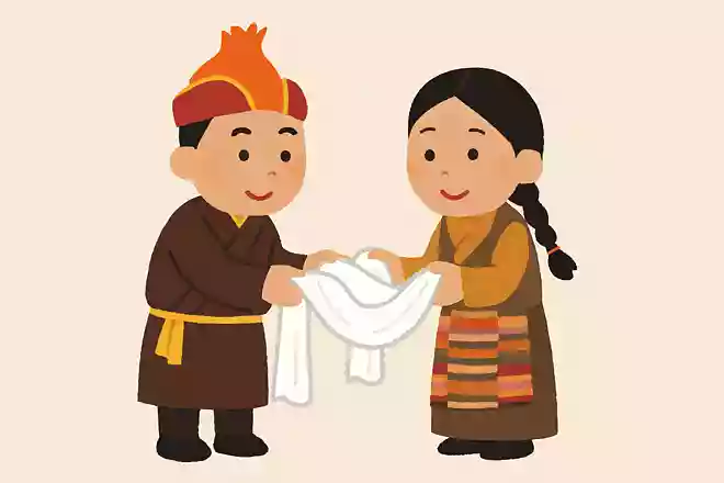 チベットでは初対面の人にあいさつをするとき何をする?