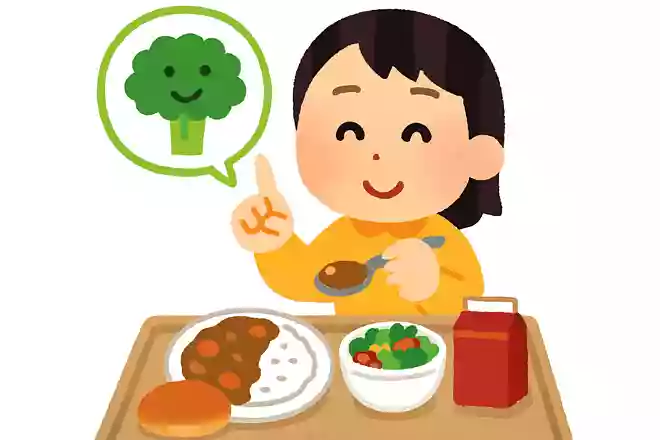 給食を食べることで、1日に必要な量の1/2を摂れる栄養素はなんでしょう?