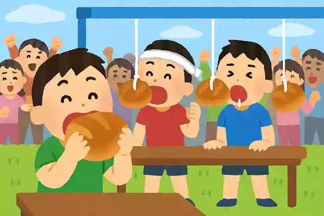 その場で全部食べるまで進めない
