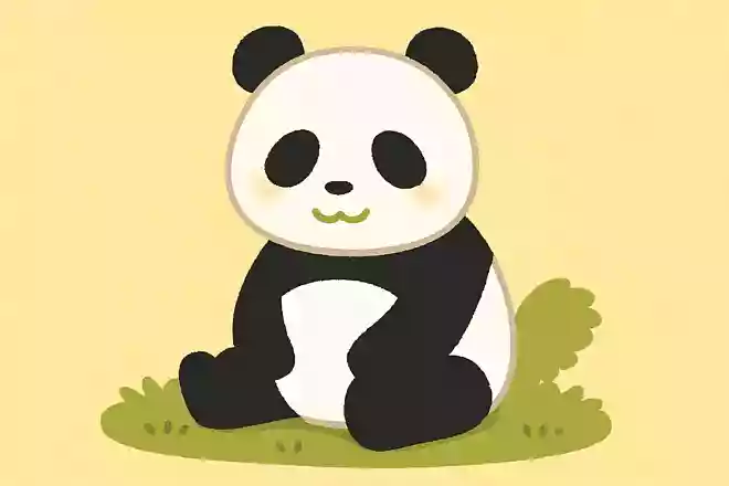 パンダのしっぽの色は?