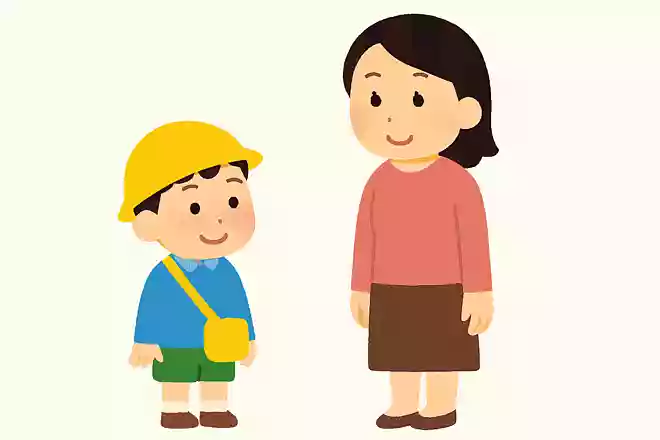 幼稚園と大人、大きいのはどちらでしょう?
