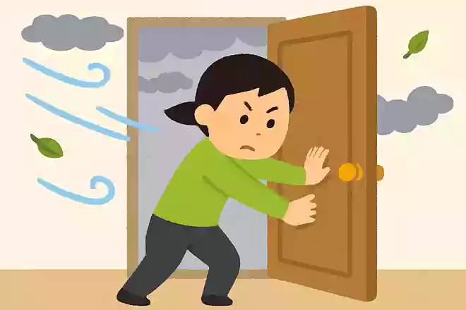強風でドアがあいてしまった。ドアをしめようとしてもしまらない……なぜ?