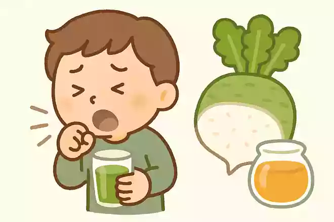 せきが止まらないときに、はちみつにある野菜を漬け込んだ汁を飲むと治まります。ある野菜とは何でしょうか?