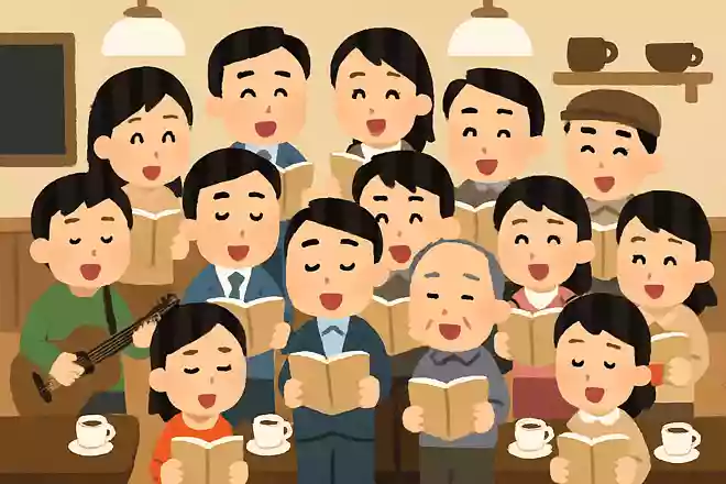 昭和30年頃に日本の都市部で流行した、みんなで合唱する喫茶店を何喫茶と呼んだのでしょうか?