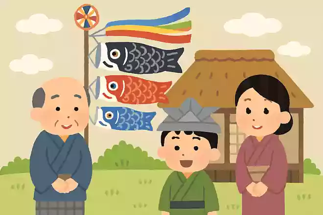江戸中期に端午の節句に鯉を飾り、こいのぼりが広めたのは武家ではなく一般家庭からである
