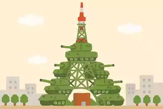 東京タワーには戦車が建材として使われている