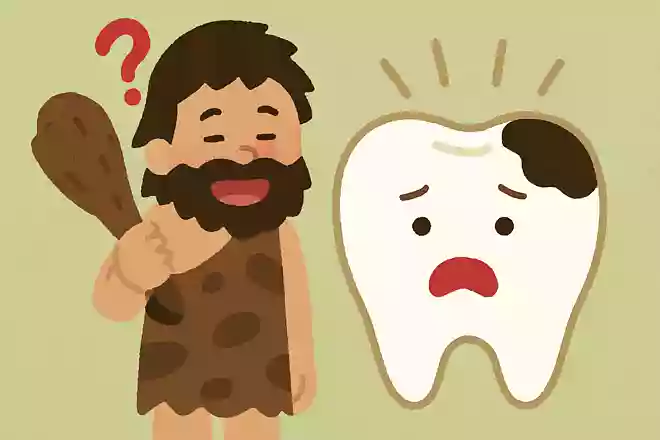 原始時代は虫歯になる人はほとんどいませんでした。なぜでしょうか?