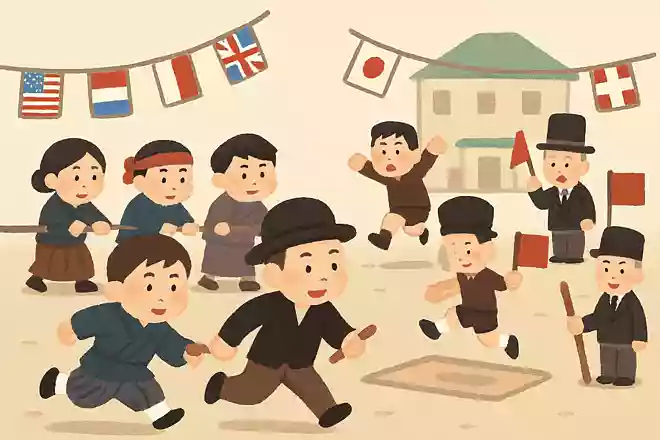 1874年、日本の学校で初めておこなわれた運動会は次の内どれ?