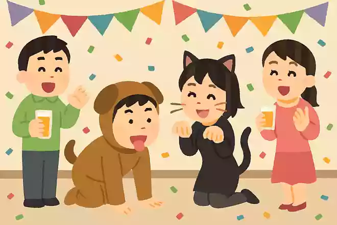 語尾に「ワンorニャー」