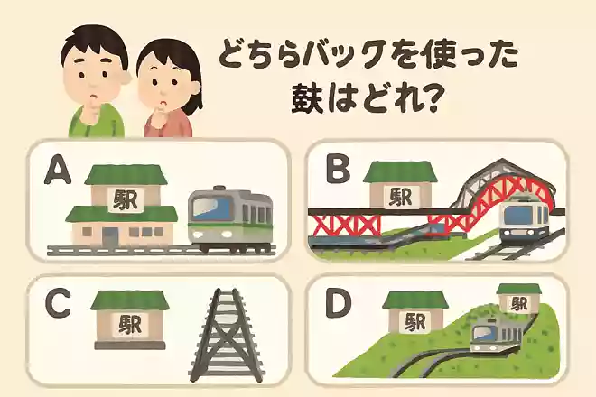 次の選択肢の中でスイッチバックが採用されている駅はどれでしょうか?