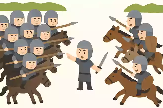 騎馬主体で攻める