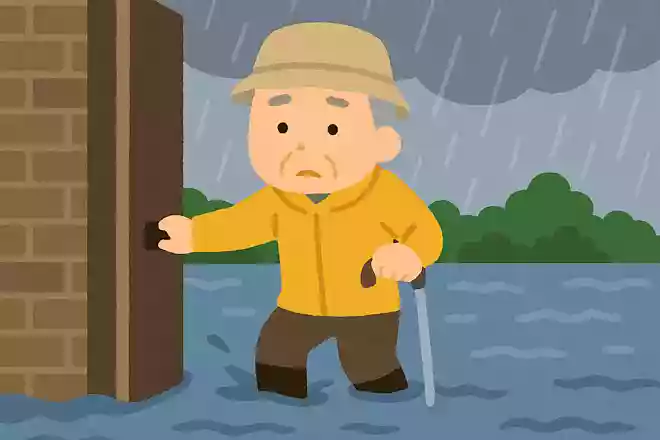 洪水で外に水が溢れている場合、避難できる水深はどのくらいでしょう?