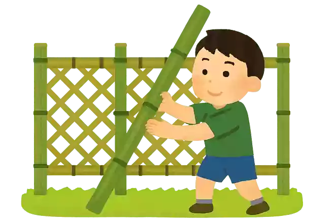 この竹垣に竹立てかけたのは竹立てかけたかったから竹立てかけた