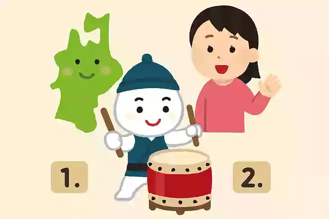 ドラムが得意なことでも知られる、青森県黒石市のゆるキャラの名前は?